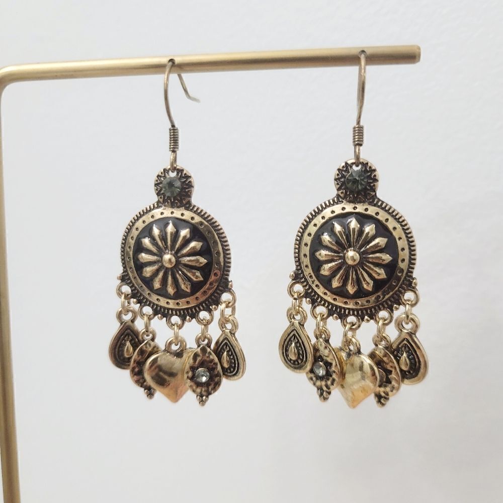 2/$20 Brand New Bohemian Gold Tone Earrings